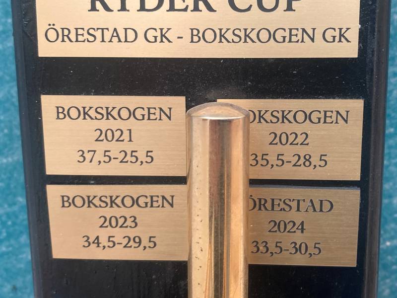 Vinst i Ryder Cup mot Bokskogens Gk!